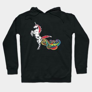 Unicorn Farting Rainbow Funny Hilarious Gay Womens Gay Hoodie